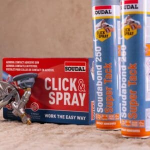 Comprar Cola de Impacto Soudal en Spray, Kit con Pistola Cola de Impacto Soudal en Spray, Kit con Pistola